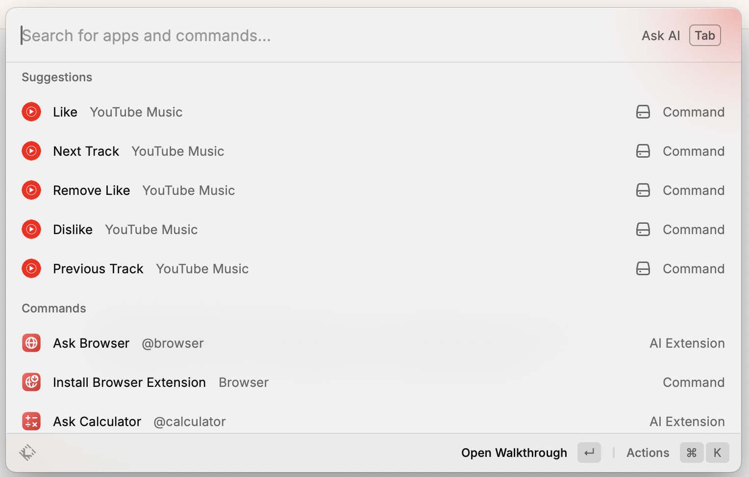 Youtube Music mit Raycast steuern
